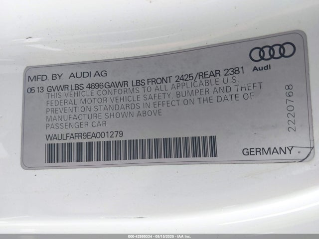 2014 AUDI A5 WAULFAFR9EA001279 Photo 8