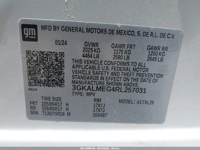 3GKALMEG4RL257031 GMC lsd