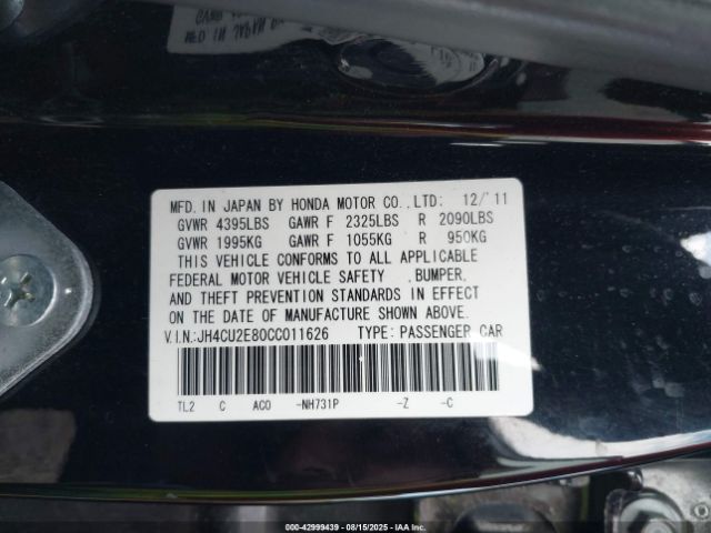 2012 ACURA TSX JH4CU2E80CC011626 Photo 8