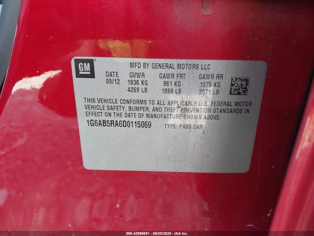 2013 CADILLAC ATS 1G6AB5RA6D0115069 Photo 8