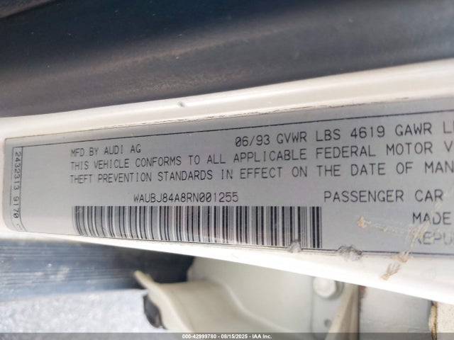 1994 AUDI 100 WAUBJ84A8RN001255 Photo 8
