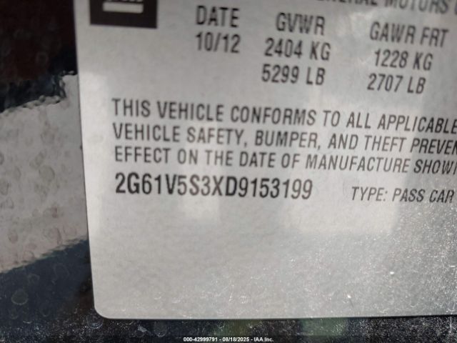 2013 CADILLAC XTS 2G61V5S3XD9153199 Photo 8