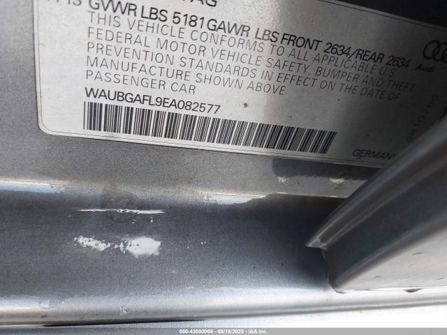 2014 AUDI S4 WAUBGAFL9EA082577 Photo 8