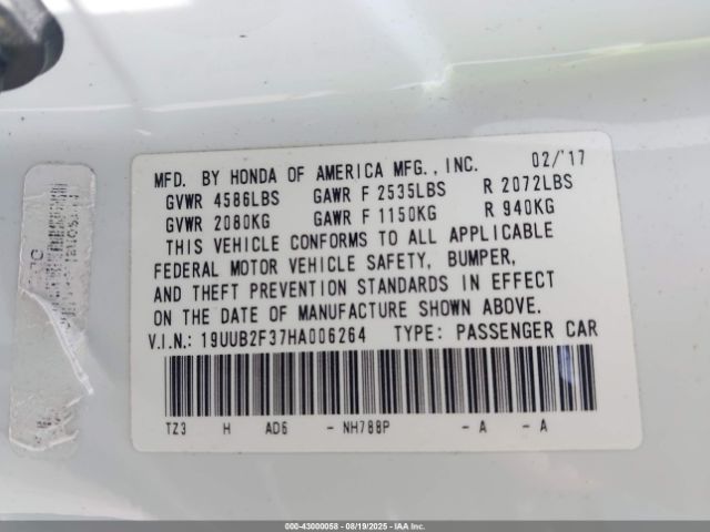 2017 ACURA TLX 19UUB2F37HA006264 Photo 8