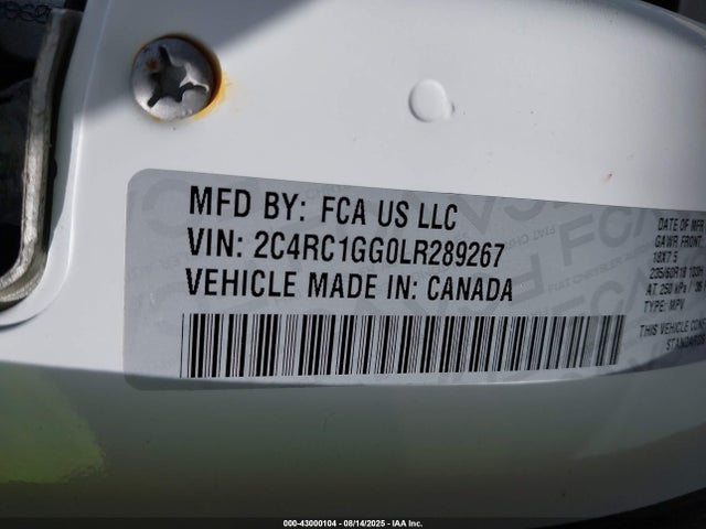 2C4RC1GG0LR289267 Chrysler 2020