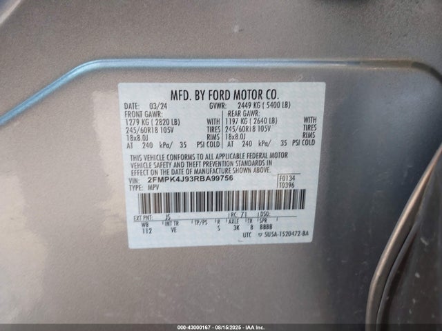 Ford gtdi 2024 2FMPK4J93RBA99756 Image 9