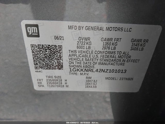 2022 GMC ACADIA 1GKKNRL42NZ101013 Photo 8