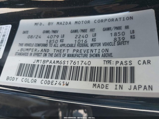 JM1BPAAM6S1761740 Mazda py cylinder deactivation