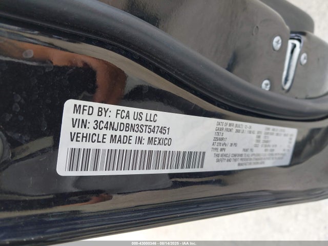Jeep 2025 2025 3C4NJDBN3ST547451 Image 9