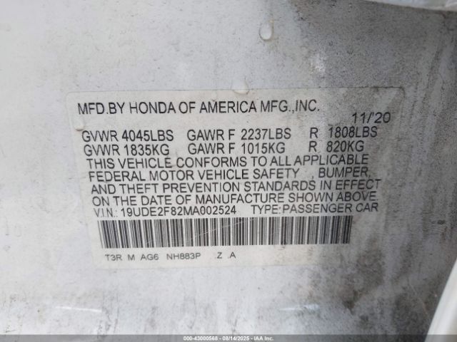 2021 ACURA ILX 19UDE2F82MA002524 Photo 8