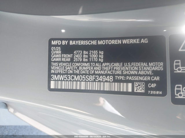 3MW53CM05S8F34948 BMW 2025
