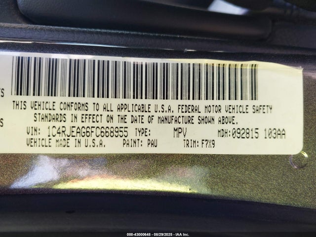 1C4RJEAG6FC668955 Jeep Grand Cherokee Laredo