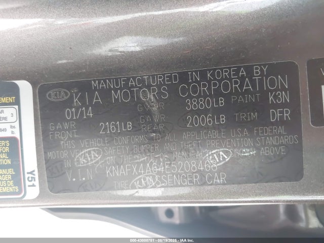 KIA Forte 2014 KNAFX4A64E5208468 Image 9