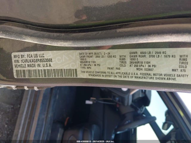 1C4RJKAG8R8553568 Jeep 2024