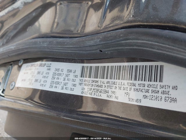 1C4PJMCS9FW615944 Jeep Cherokee