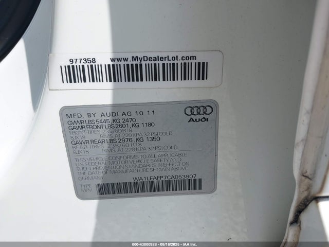 2012 AUDI Q5 WA1LFAFP7CA053907 Photo 8