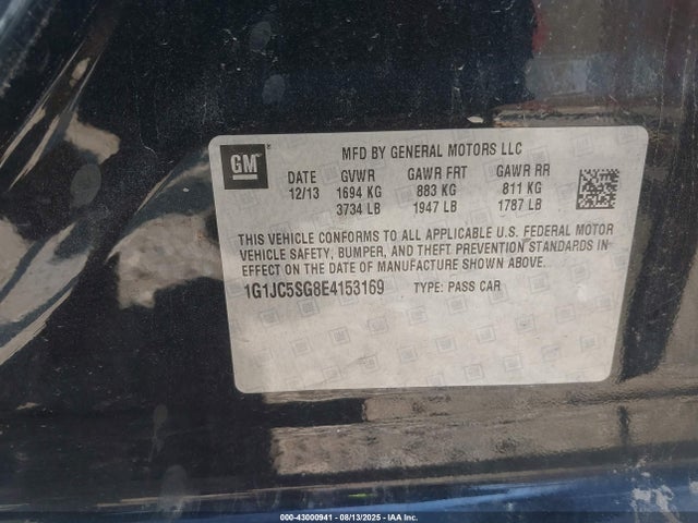 1G1JC5SG8E4153169 Chevrolet lwe