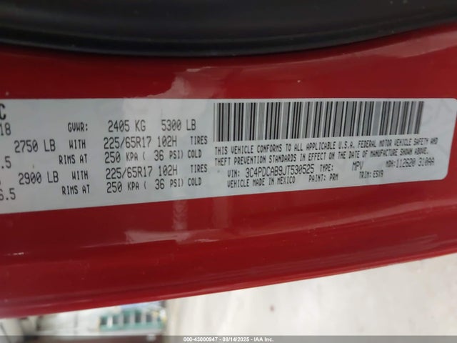 Dodge Journey 2018 3C4PDCAB9JT530525 Image 9