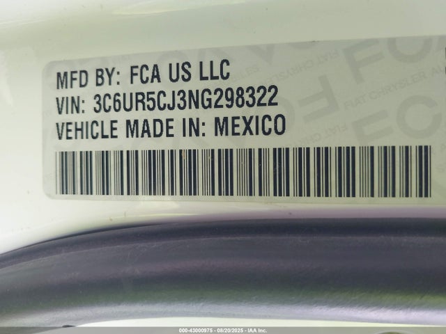 3C6UR5CJ3NG298322 RAM 2022