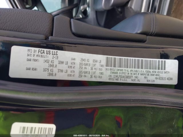 2019 JEEP GRAND CHEROKEE 1C4RJFBG4KC685977 Photo 8