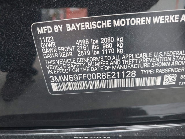 3MW69FF00R8E21128 BMW 330I