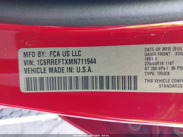 RAM 2021 2021 1C6RREFTXMN711944 Image 9