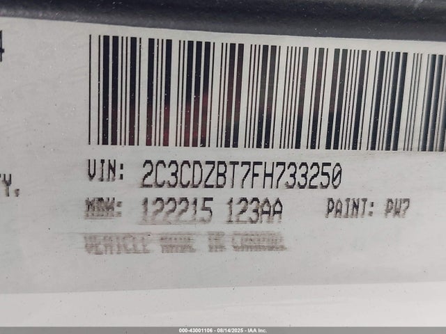Dodge 2015 2015 2C3CDZBT7FH733250 Image 9
