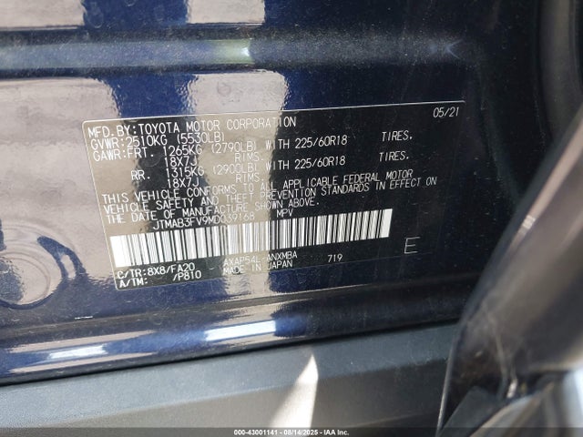 JTMAB3FV9MD039168 Toyota a25a-fxs, 5nm+4nm (li)