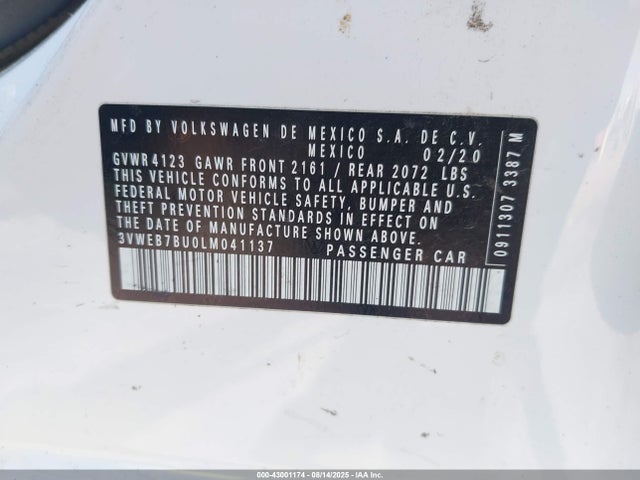 Volkswagen 1.4 tsi 2020 3VWEB7BU0LM041137 Image 9