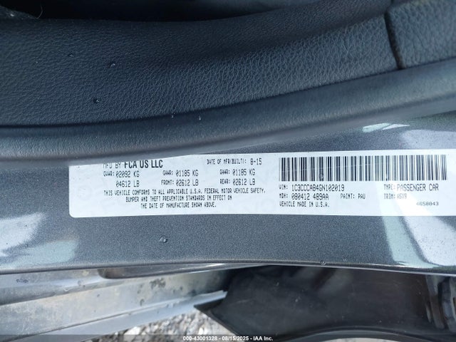 Chrysler 200 2016 1C3CCCAB4GN102019 Image 9