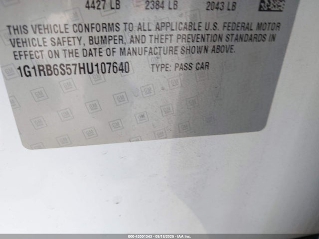 1G1RB6S57HU107640 Chevrolet Volt Premier