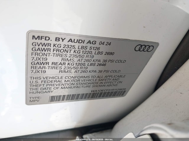 2024 AUDI Q3 WA1DECF31R1129839 Photo 8