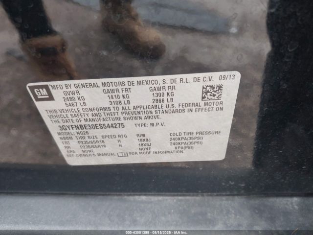 2014 CADILLAC SRX 3GYFNBE30ES544275 Photo 8