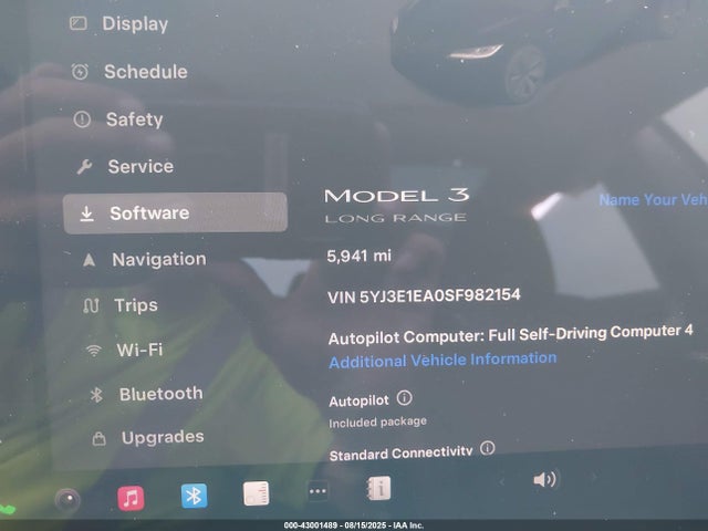 2025 TESLA MODEL 3 5YJ3E1EA0SF982154 Photo 6