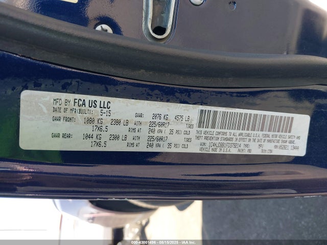 1C4NJDBB1FD379214 Jeep Compass