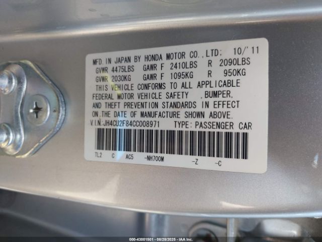 2012 ACURA TSX JH4CU2F84CC008971 Photo 8