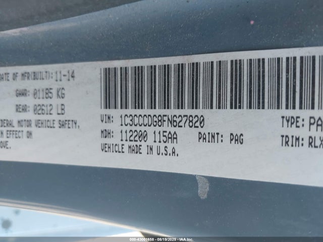 Chrysler 2015 2015 1C3CCCDG8FN627820 Image 9