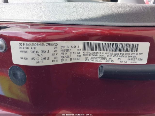 2007 JEEP GRAND CHEROKEE 1J8HR58277C650571 Photo 8