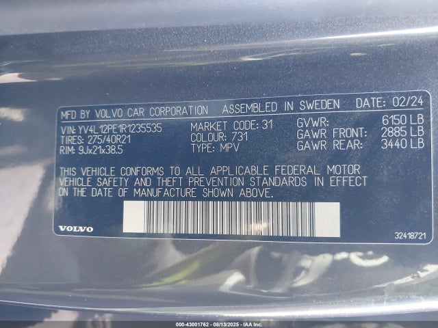 YV4L12PE1R1235535 Volvo b4204t
