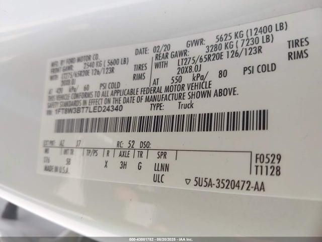 1FT8W3BT7LED24340 Ford F-350