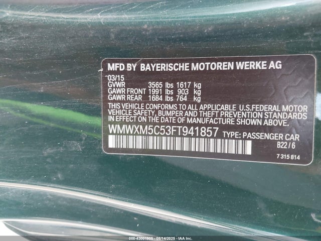 2015 MINI HARDTOP WMWXM5C53FT941857 Photo 8