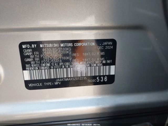 2025 MITSUBISHI ECLIPSE CROSS JA4ATWAAXSZ012235 Photo 8