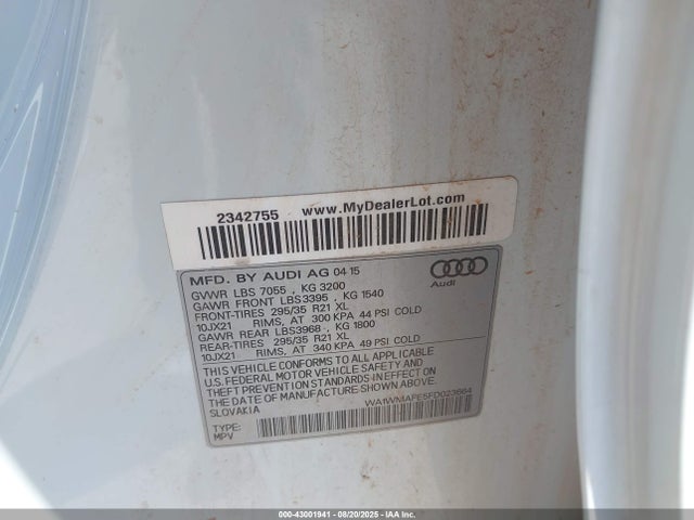2015 AUDI Q7 WA1WMAFE5FD023664 Photo 8