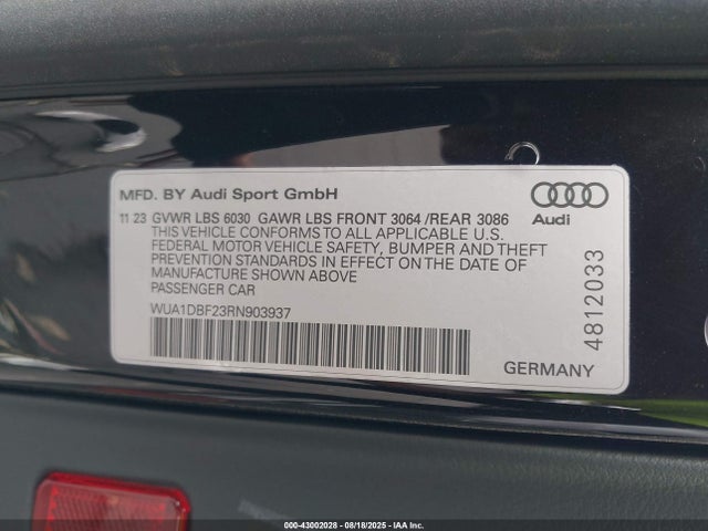 2024 AUDI RS 6 AVANT WUA1DBF23RN903937 Photo 8