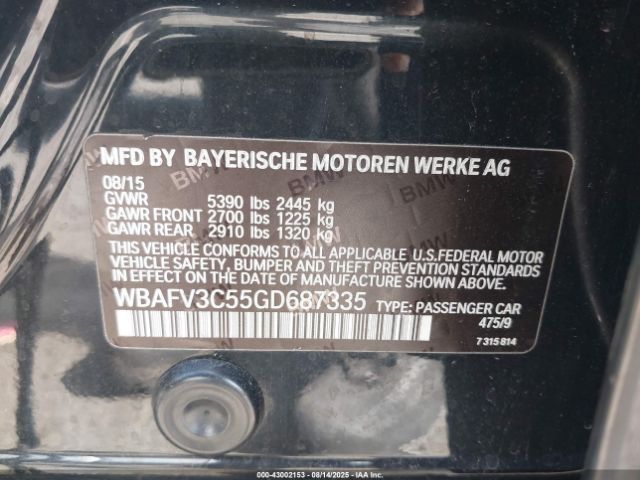 2016 BMW 535D WBAFV3C55GD687335 Photo 8