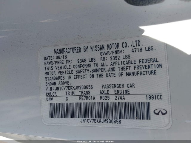JN1CV7EKXJM200656 Infiniti Q60