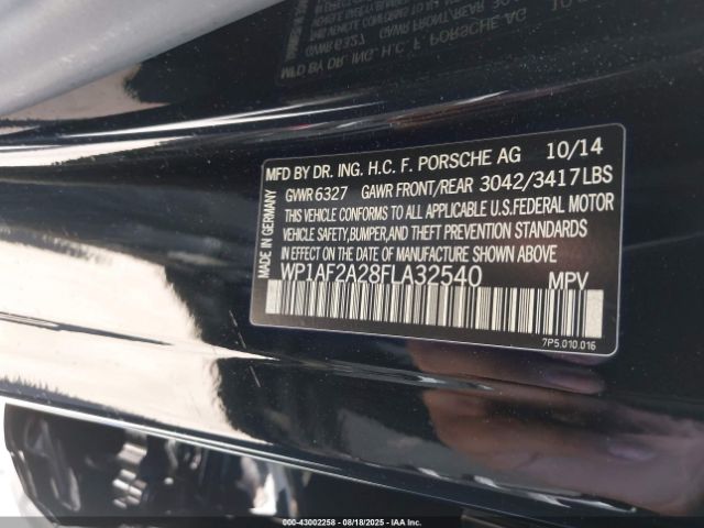 2015 PORSCHE CAYENNE WP1AF2A28FLA32540 Photo 8