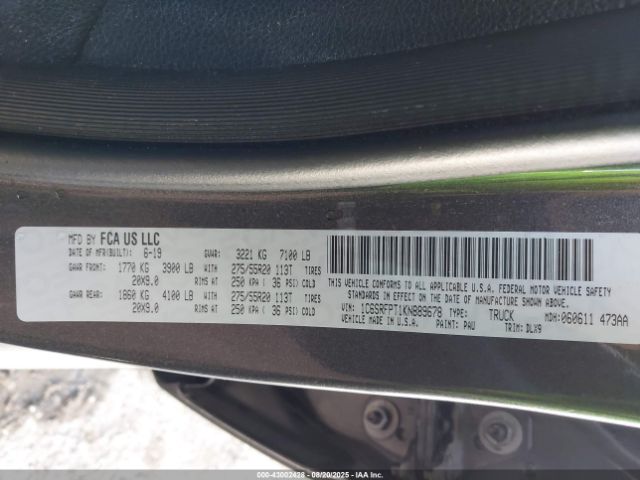 2019 RAM 1500 1C6SRFPT1KN889678 Photo 8