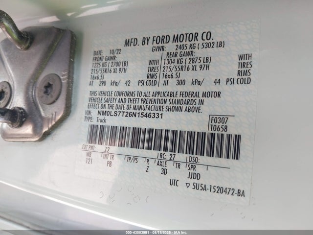 Ford gdi 2022 NM0LS7T26N1546331 Image 8