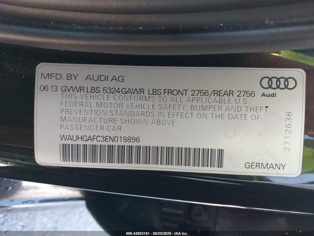 WAUHGAFC3EN019896 Audi A6